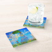 Monet Woman mit Parasol Glasuntersetzer (Schrägansicht)