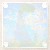 Monet Woman mit Parasol Glasuntersetzer (Rückseite)