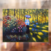 Monet Woman mit Parasol im Garten Fensteraufkleber (Blatt 2)