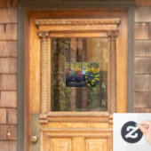 Monet Woman mit Parasol im Garten Fensteraufkleber (Haustür)