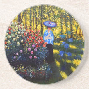 Monet Woman mit Parasol im Garten Getränkeuntersetzer