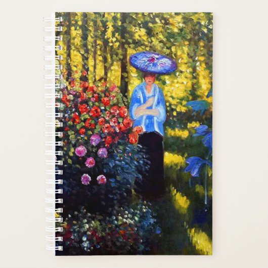Monet Woman mit Parasol im Garten Planer (Vorderseite)