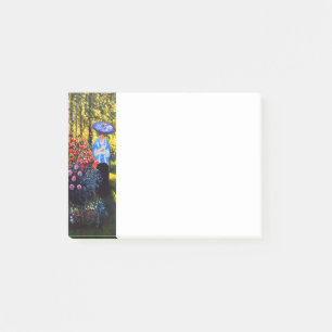 Monet Woman mit Parasol im Garten Post-it Klebezettel
