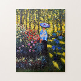 Monet Woman mit Parasol im Garten Puzzle