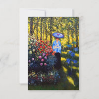 Monet Woman mit Parasol im Garten