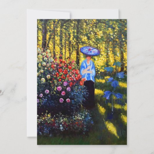 Monet Woman mit Parasol im Garten Save The Date (Vorderseite)
