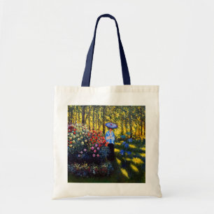 Monet Woman mit Parasol im Garten Tragetasche