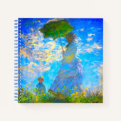 Monet Woman mit Parasol Notizblock (Vorderseite)