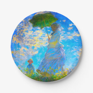 Monet Woman mit Parasol Pappteller