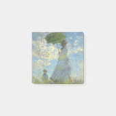 Monet Woman mit Parasol Post-it Klebezettel (Vorderseite)