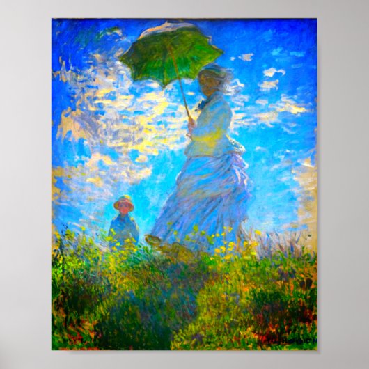 Monet Woman mit Parasol Poster (Vorne)