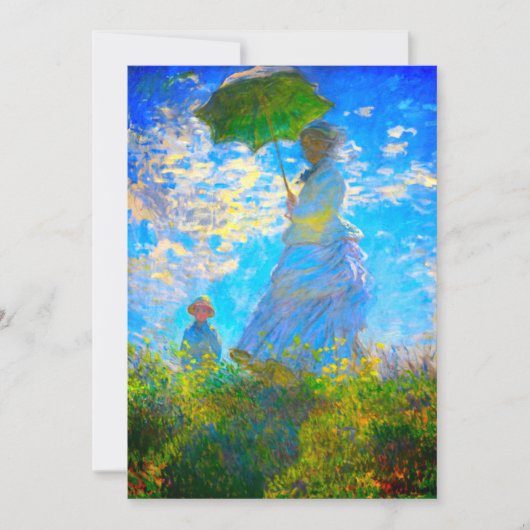 Monet Woman mit Parasol Save The Date (Vorderseite)