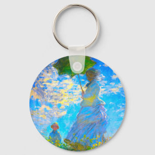 Monet Woman mit Parasol Schlüsselanhänger