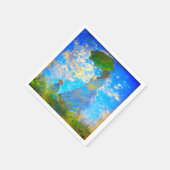 Monet Woman mit Parasol Serviette (Ecke)