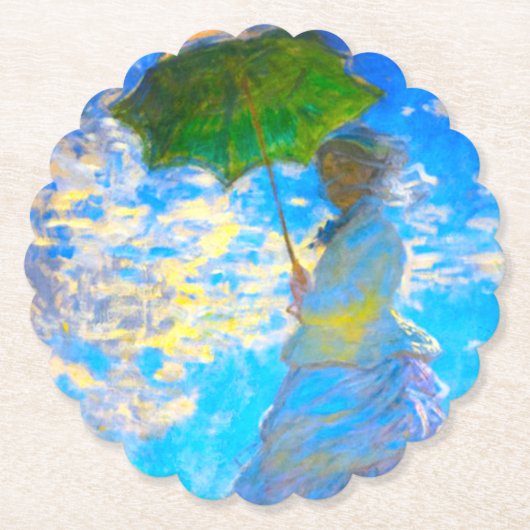 Monet Woman mit Parasol Untersetzer (Vorderseite)