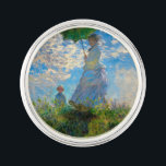 Monet Woman Parasol Impressionismus Anstecknadel<br><div class="desc">Claude Monet Impressionismus Meisterwerk - Die Frau mit einem Parosol wurde 1875 vom französischen Impressionisten Claude Monet gemalt. Es zeigt eine Frau mit Sonnenschirm und ein kleines Kind, die Madame Monet und ihr Sohn ist. Dieses impressionistische Gemälde ist eines der berühmten Gemälde Monets, das eine schöne Landschaft mit leuchtend blauem...</div>