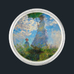 Monet Woman Parasol Impressionismus Anstecknadel<br><div class="desc">Claude Monet Impressionismus Meisterwerk - Die Frau mit einem Parosol wurde 1875 vom französischen Impressionisten Claude Monet gemalt. Es zeigt eine Frau mit Sonnenschirm und ein kleines Kind, die Madame Monet und ihr Sohn ist. Dieses impressionistische Gemälde ist eines der berühmten Gemälde Monets, das eine schöne Landschaft mit leuchtend blauem...</div>