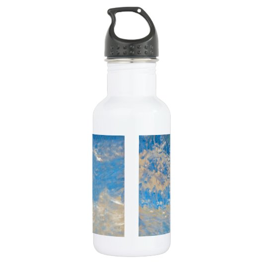 Monet Woman Parasol Impressionismus Edelstahlflasche (Rückseite)