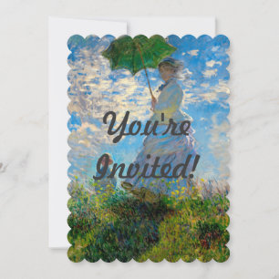Monet Woman Parasol Impressionismus Einladung