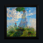 Monet Woman Parasol Impressionismus Erinnerungskiste<br><div class="desc">Claude Monet Impressionismus Meisterwerk - Die Frau mit einem Parosol wurde 1875 vom französischen Impressionisten Claude Monet gemalt. Es zeigt eine Frau mit Sonnenschirm und ein kleines Kind, die Madame Monet und ihr Sohn ist. Dieses impressionistische Gemälde ist eines der berühmten Gemälde Monets, das eine schöne Landschaft mit leuchtend blauem...</div>