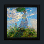 Monet Woman Parasol Impressionismus Erinnerungskiste<br><div class="desc">Claude Monet Impressionismus Meisterwerk - Die Frau mit einem Parosol wurde 1875 vom französischen Impressionisten Claude Monet gemalt. Es zeigt eine Frau mit Sonnenschirm und ein kleines Kind, die Madame Monet und ihr Sohn ist. Dieses impressionistische Gemälde ist eines der berühmten Gemälde Monets, das eine schöne Landschaft mit leuchtend blauem...</div>