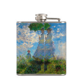 Monet Woman Parasol Impressionismus Flachmann (Rückseite)