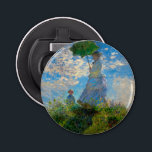 Monet Woman Parasol Impressionismus Flaschenöffner<br><div class="desc">Claude Monet Impressionismus Meisterwerk - Die Frau mit einem Parosol wurde 1875 vom französischen Impressionisten Claude Monet gemalt. Es zeigt eine Frau mit Sonnenschirm und ein kleines Kind, die Madame Monet und ihr Sohn ist. Dieses impressionistische Gemälde ist eines der berühmten Gemälde Monets, das eine schöne Landschaft mit leuchtend blauem...</div>