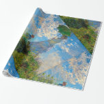 Monet Woman Parasol Impressionismus Geschenkpapier<br><div class="desc">Claude Monet Impressionismus Meisterwerk - Die Frau mit einem Parosol wurde 1875 vom französischen Impressionisten Claude Monet gemalt. Es zeigt eine Frau mit Sonnenschirm und ein kleines Kind, die Madame Monet und ihr Sohn ist. Dieses impressionistische Gemälde ist eines der berühmten Gemälde Monets, das eine schöne Landschaft mit leuchtend blauem...</div>
