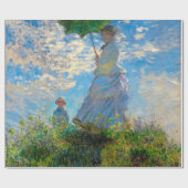 Monet Woman Parasol Impressionismus Geschenkpapier (Flach)