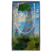 Monet Woman Parasol Impressionismus Kleine Geschenktüte (Vorderseite)