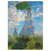 Monet Woman Parasol Impressionismus Klemmbrett (Rückseite)