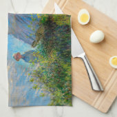 Monet Woman Parasol Impressionismus Küchentuch (Viertel Falte)