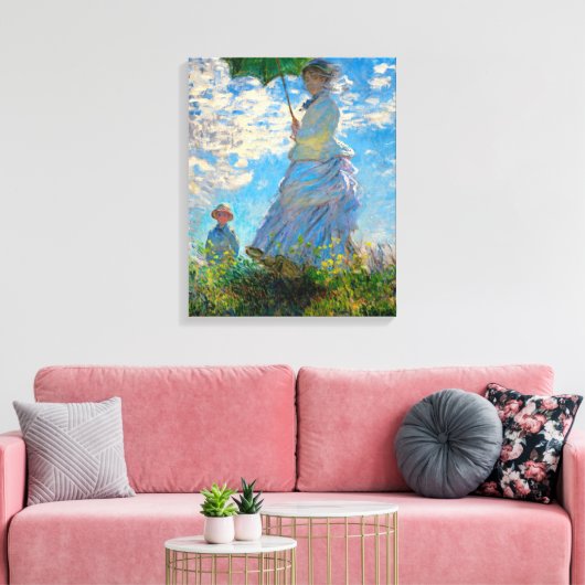 Monet Woman Parasol Impressionismus Leinwanddruck (Insitu (Wohnzimmer))