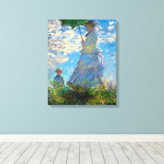 Monet Woman Parasol Impressionismus Leinwanddruck (Insitu (Holzboden))