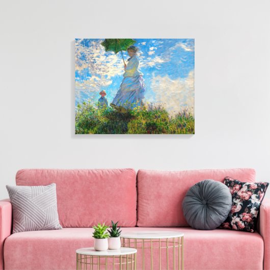 Monet Woman Parasol Impressionismus Leinwanddruck (Insitu (Wohnzimmer))