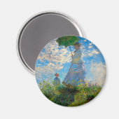 Monet Woman Parasol Impressionismus Magnet (Vorderseite/Rückseite)