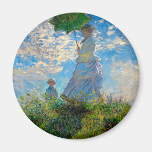 Monet Woman Parasol Impressionismus Magnet