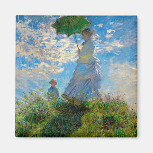 Monet Woman Parasol Impressionismus Magnet