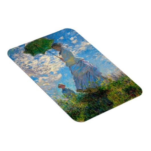 Monet Woman Parasol Impressionismus Magnet (Rechte Seite)