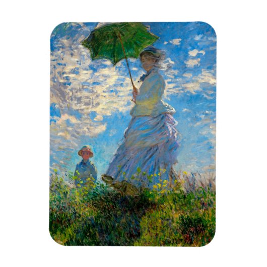 Monet Woman Parasol Impressionismus Magnet (Vertikal)