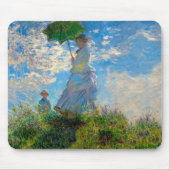 Monet Woman Parasol Impressionismus Mousepad (Vorne)