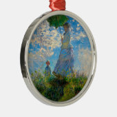 Monet Woman Parasol Impressionismus Ornament Aus Metall (Rechts)