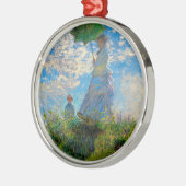 Monet Woman Parasol Impressionismus Ornament Aus Metall (Links)