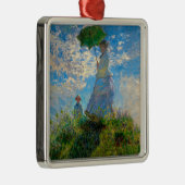 Monet Woman Parasol Impressionismus Ornament Aus Metall (Rechts)