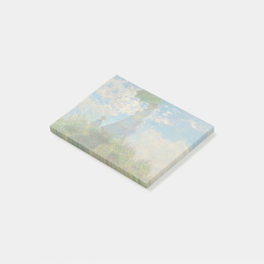 Monet Woman Parasol Impressionismus Post-it Klebezettel (angewinkelt)