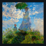 Monet Woman Parasol Impressionismus Poster<br><div class="desc">Claude Monet Impressionismus Meisterwerk - Die Frau mit einem Parosol wurde 1875 vom französischen Impressionisten Claude Monet gemalt. Es zeigt eine Frau mit Sonnenschirm und ein kleines Kind, die Madame Monet und ihr Sohn ist. Dieses impressionistische Gemälde ist eines der berühmten Gemälde Monets, das eine schöne Landschaft mit leuchtend blauem...</div>