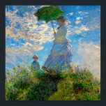 Monet Woman Parasol Impressionismus Poster<br><div class="desc">Claude Monet Impressionismus Meisterwerk - Die Frau mit einem Parosol wurde 1875 vom französischen Impressionisten Claude Monet gemalt. Es zeigt eine Frau mit Sonnenschirm und ein kleines Kind, die Madame Monet und ihr Sohn ist. Dieses impressionistische Gemälde ist eines der berühmten Gemälde Monets, das eine schöne Landschaft mit leuchtend blauem...</div>