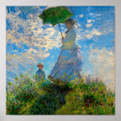 Monet Woman Parasol Impressionismus Poster (Vorne)