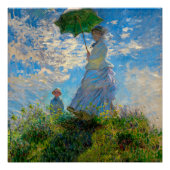 Monet Woman Parasol Impressionismus Poster (Vorderseite)