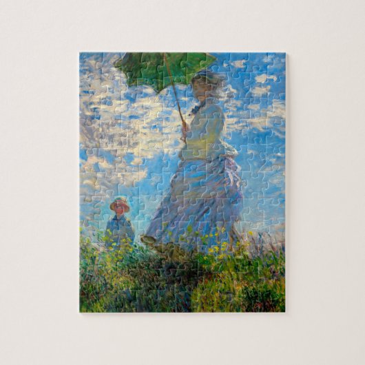 Monet Woman Parasol Impressionismus Puzzle (Vertikal)